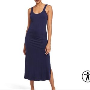 Vitamin A West Ribbed Dress in “Midnight”